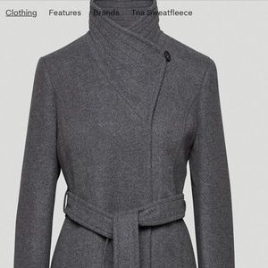 Babaton The Connor Coat Button-up wool wrap coat